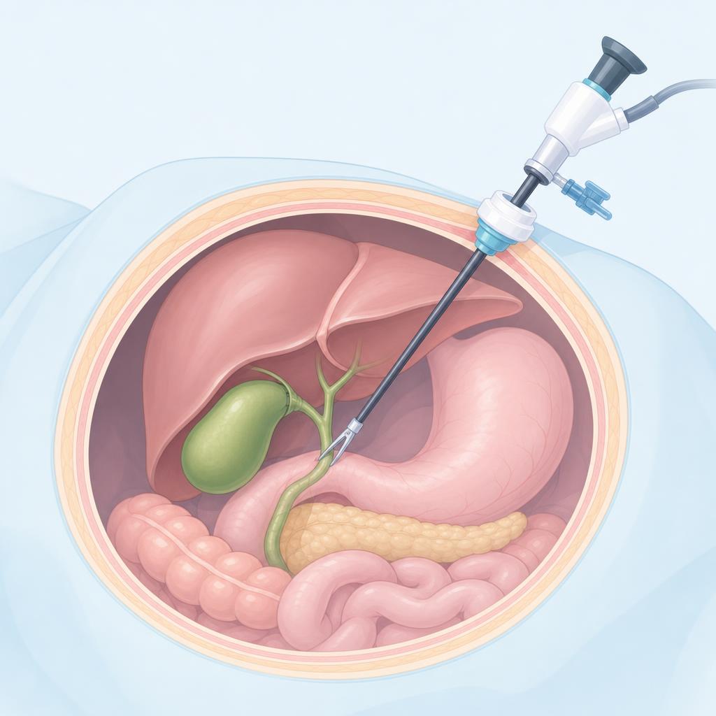 복강경 담낭절제술 수술 의료 일러스트